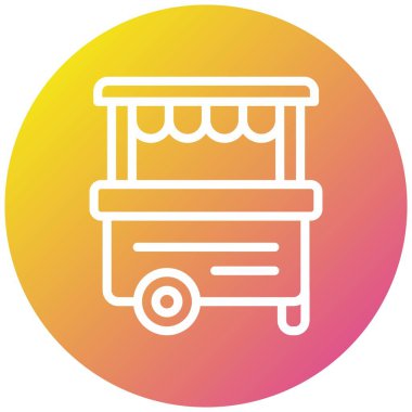 Sokak Gıda Vektörü Simgesi Tasarım Çizimi