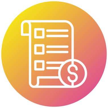 Fiyat Listesi Vektör Simgesi Tasarım İllüstrasyonu