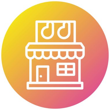 Et dükkanı Vektör Simgesi Tasarım İllüstrasyonu