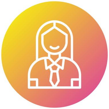 Kadın satıcı Vektör Simgesi Tasarım İllüstrasyonu