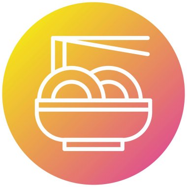 Erişte Vektörü Simgesi Tasarım İllüstrasyonu