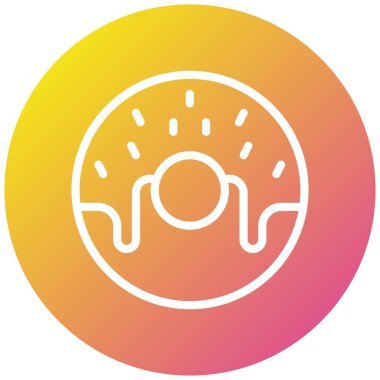 Çörek Vektörü Simgesi Tasarım Çizimi