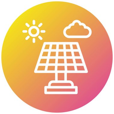 Güneş Sistemi Vektör Simgesi Tasarım İllüstrasyonu