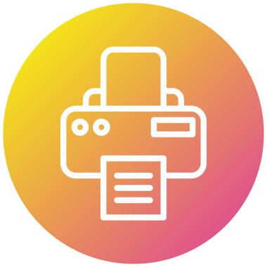 Yazıcı Vektör Simgesi Tasarım İllüstrasyonu