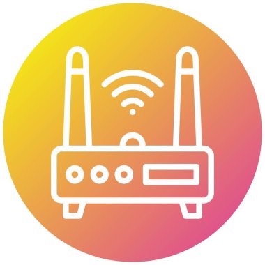 Wifi router Vektör Simgesi Tasarım İllüstrasyonu