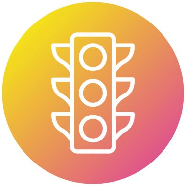 Trafik Işığı Vektör Simgesi Tasarım İllüstrasyonu