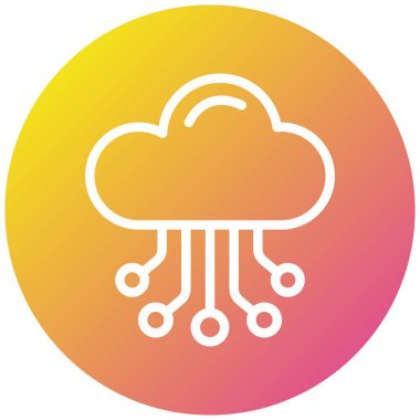 Bulut Sunucusu Vektör Simgesi Tasarım İllüstrasyonu