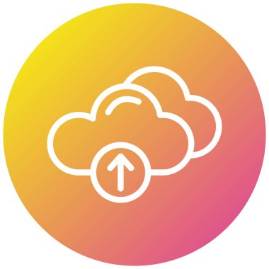 Bulut Gönderme Vektörü Simgesi Tasarım İllüstrasyonu