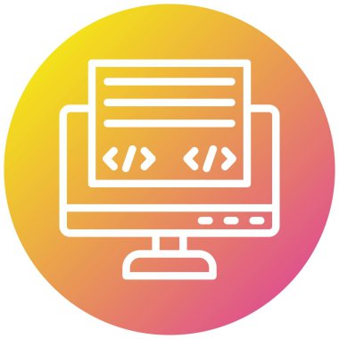 Ön uç Vektör Simgesi Tasarım İllüstrasyonu