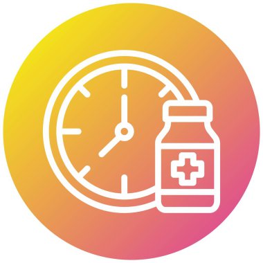 Saat Vektörü Simgesi Tasarım İllüstrasyonu