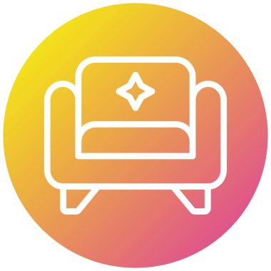 Kol Koltuğu Vektörü Simgesi Tasarım İllüstrasyonu