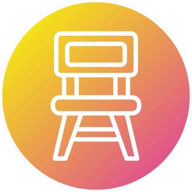 Sandalye Vektörü Simgesi Tasarım İllüstrasyonu