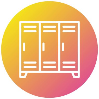 Dolap Vektörü Simgesi Tasarım İllüstrasyonu