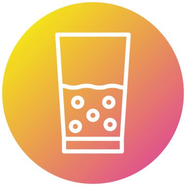 Su Camı Vektör Simgesi Tasarım Çizimi