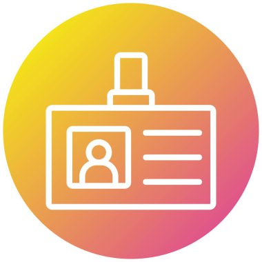 Tanımlama Vektörü Simgesi Tasarım İllüstrasyonu