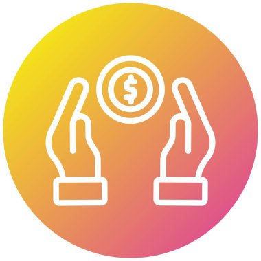 Para Vektörü Simgesi Tasarımı İllüstrasyonu