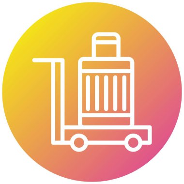 Havalimanı Cart Vektör Simgesi Tasarım İllüstrasyonu