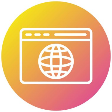 Tarayıcı Vektörü Simgesi Tasarım İllüstrasyonu