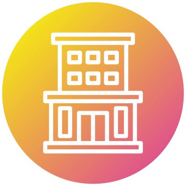 Konaklama Vektörü Simgesi Tasarım İllüstrasyonu