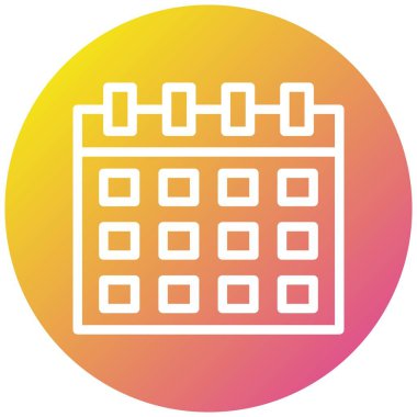 Takvim Vektörü Simgesi Tasarım İllüstrasyonu