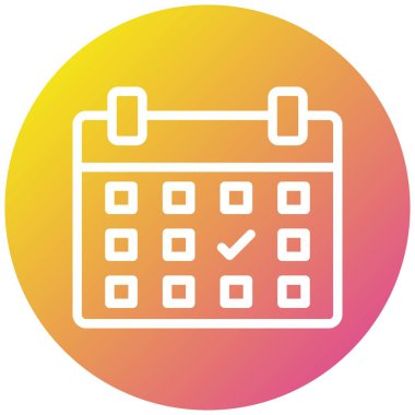 Takvim Vektörü Simgesi Tasarım İllüstrasyonu