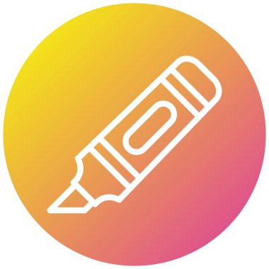 Vurgulayıcı Vektör Simgesi Tasarım İllüstrasyonu