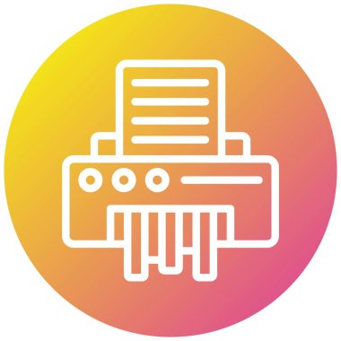 Kağıt Öğütücü Vektör Simgesi Tasarım İllüstrasyonu