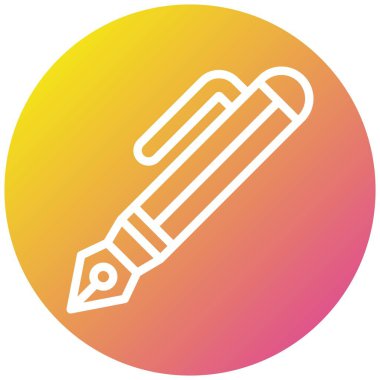 Kalem Vektörü Simgesi Tasarım İllüstrasyonu