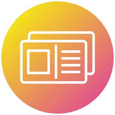 Kartpostal Vektörü Simge Tasarımı İllüstrasyonu