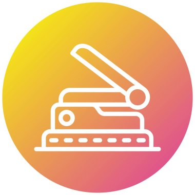 Delik Yumruğu Vektör Simgesi Tasarım İllüstrasyonu