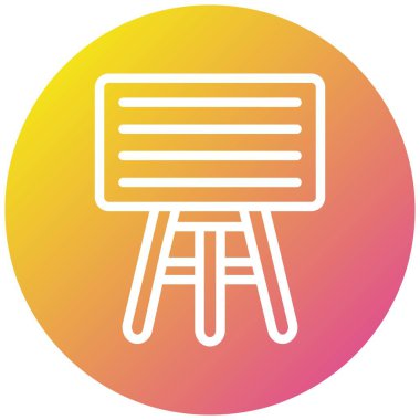 Whiteboard Vektör Simgesi Tasarım İllüstrasyonu