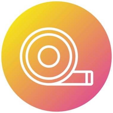 Maskeli Teyp Vektör Simgesi Tasarım İllüstrasyonu