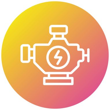 Motor Vektörü Simgesi Tasarımı Çizimi