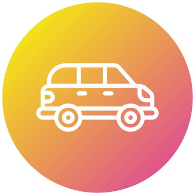 Otomobil Vektör Simgesi Tasarım İllüstrasyonu