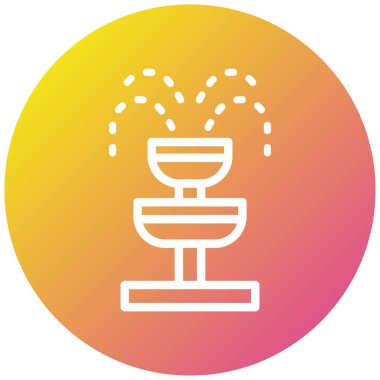 Çeşme Vektörü Simgesi Tasarım İllüstrasyonu