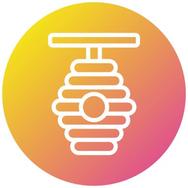 Arı Kovanı Vektör Simgesi Tasarım İllüstrasyonu