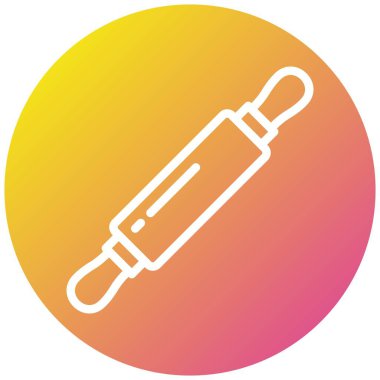 Rolling pin Vektör Simgesi Tasarım Çizimi