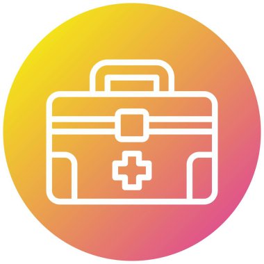 İlk Yardım Kiti Vektör Simgesi Tasarım İllüstrasyonu