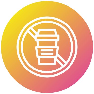 Kahve Vektörü Simgesi Tasarımı Çizimi Yok