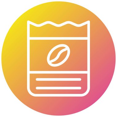 Kahve çekirdeği Vektör Simgesi Tasarım Çizimi
