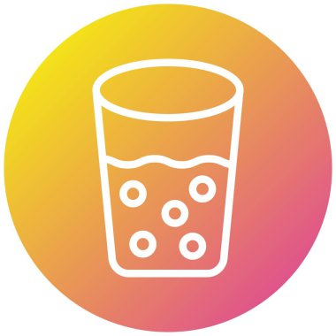 Çekilen Cam Vektör Simgesi Tasarım İllüstrasyonu