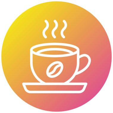 Espresso Vektör Simgesi Tasarım İllüstrasyonu