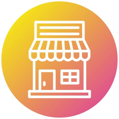 Cafe Vektör Simgesi Tasarım İllüstrasyonu