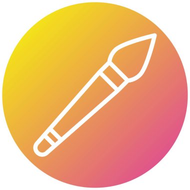 Fırça Vektörü Simgesi Tasarım İllüstrasyonu