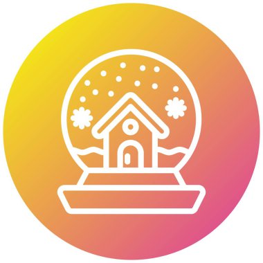 Kar küresi Vektör Simgesi Tasarım Çizimi