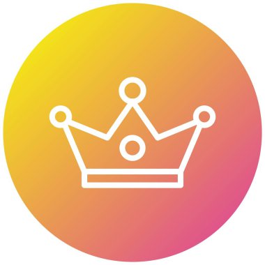 Crown Vektör Simgesi Tasarım İllüstrasyonu