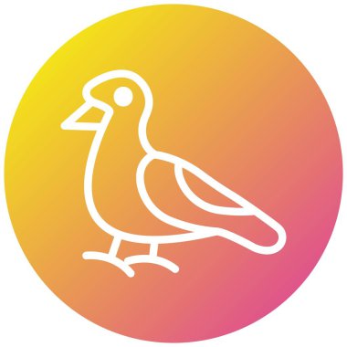 Martı Vektör Simgesi Tasarım İllüstrasyonu