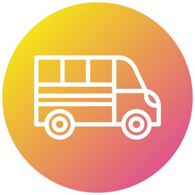 Van Vector Simgesi Tasarım İllüstrasyonu