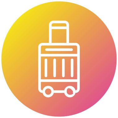 Bagaj Vektörü Simgesi Tasarım İllüstrasyonu