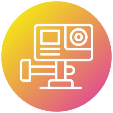 Eylem Kamerası Vektör Simgesi Tasarım İllüstrasyonu